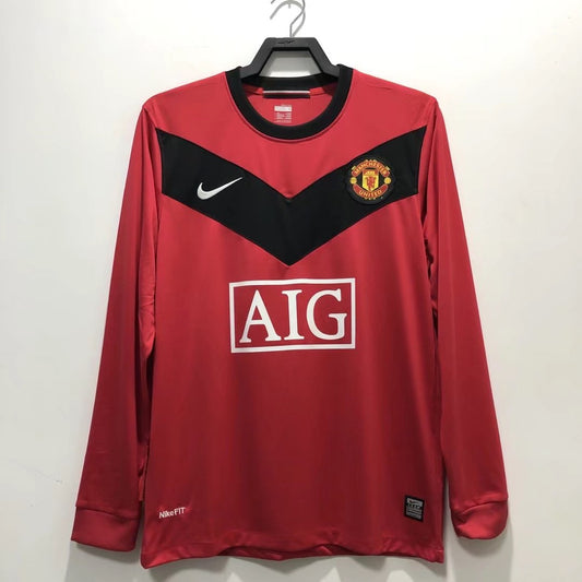 Retro Manchester United 2009/10 Home Long Sleeves Jersey