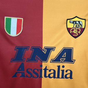 Retro AS Roma 2001/02 Home Long Sleeve Jersey