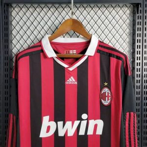 Retro AC Milan 2009/10 Home Long Sleeve Jersey